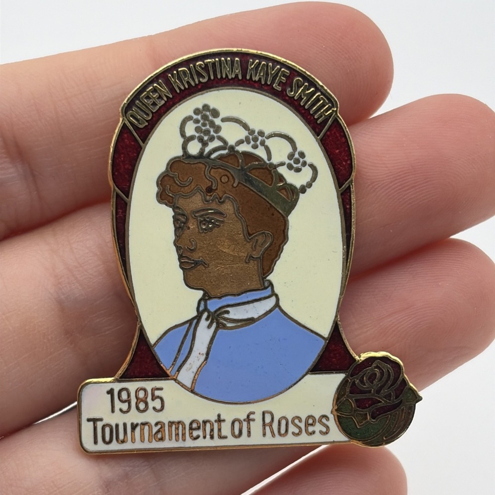 1985 Tournament Of Roses Queen Kristina Kaye Smith Big Lapel Hat Pin